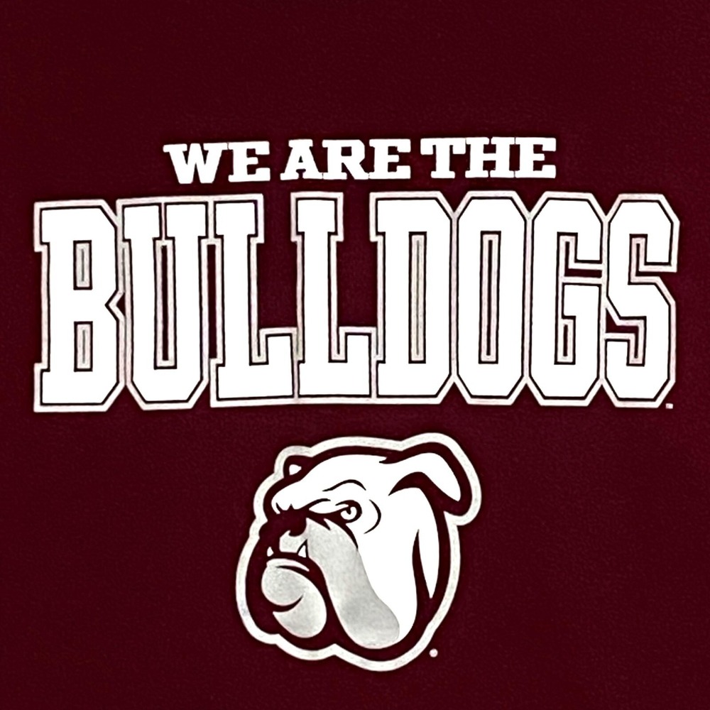 Mississippi We‎ Are the Bulldogs T-Shirt L Maroon State College Sports Mascot